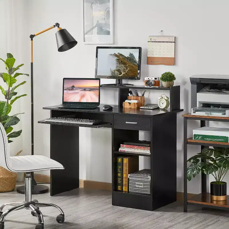 Home Office Wood Computer Desk with Storage Drawers
