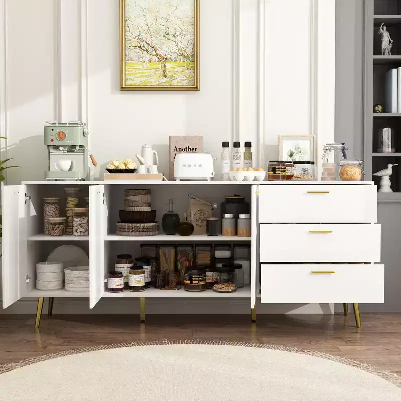 Famapy Modern White Dresser with Drawers - Versatile Furniture
