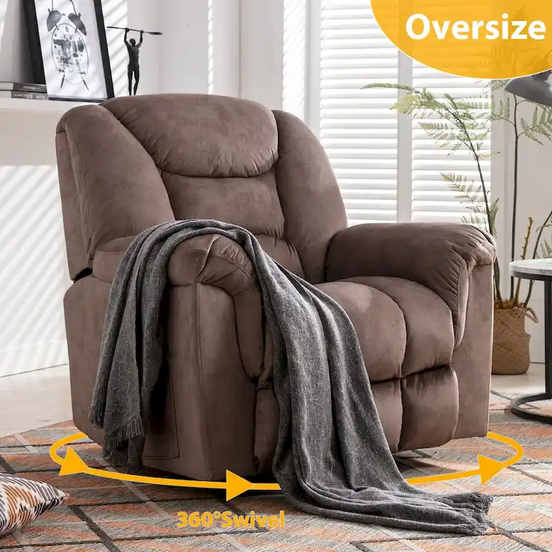Oversize Swivel Manual Recliner