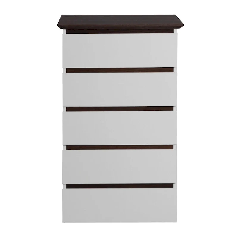 Dresser with Drawers, 5 Drawer Dresser with Wood Color Top, Small Dresser for Kids Bedroom, Living Room,