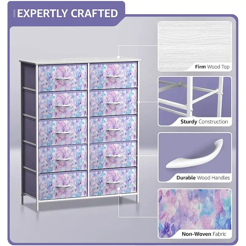 Dressers for Bedroom with 10 Drawers, Chest of Drawers for Bedroom