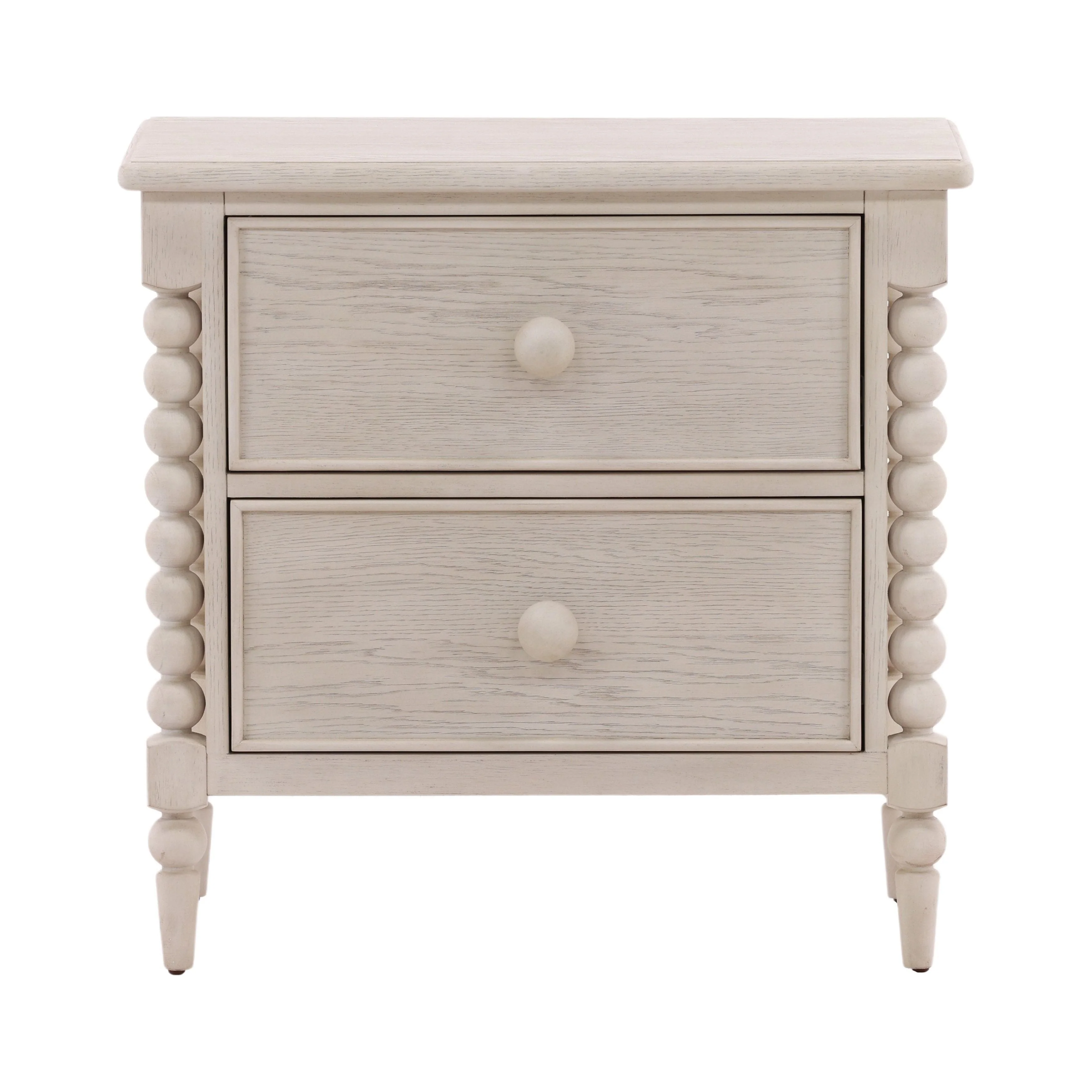 Simple Solid Wood Nightstand with Single-Door Cabinet for Bedroom