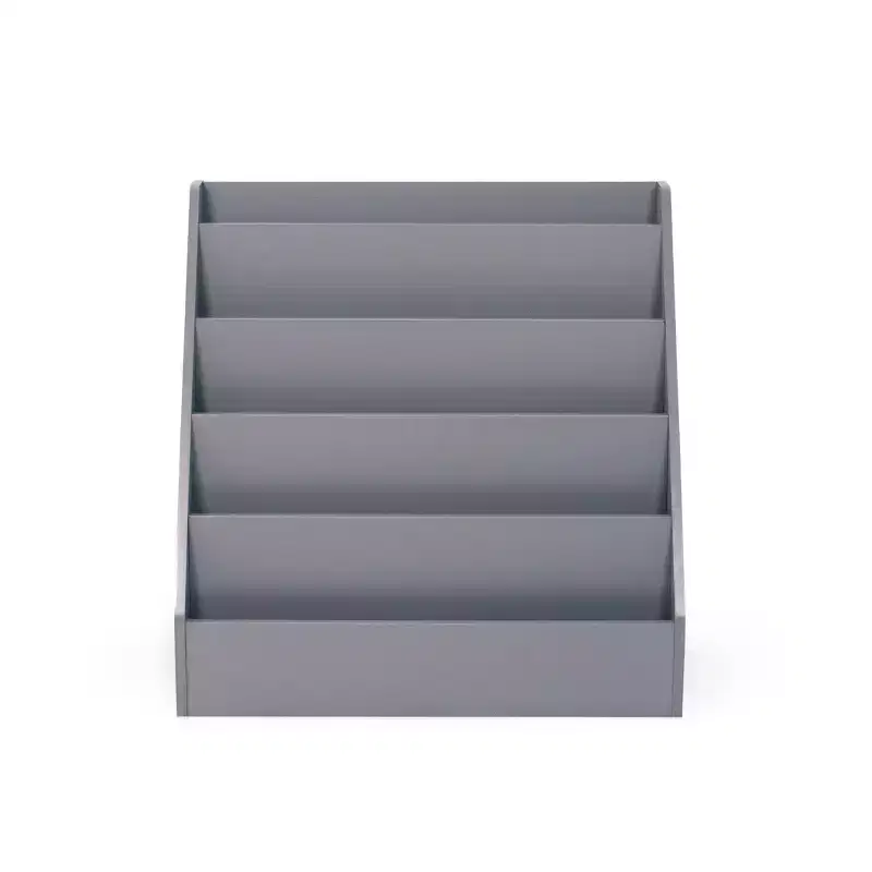 Kids' Explorer 4-Shelf Wooden Bookshelf Gray – 24