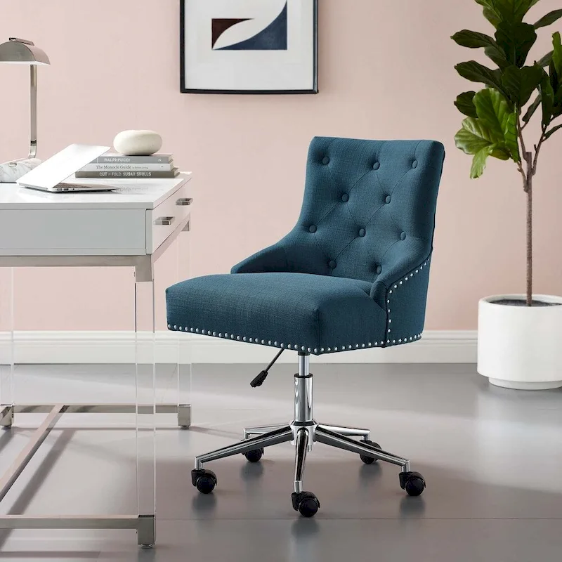 Carson Carrington Lagefors Tufted Swivel Upholstered Fabric Office Chair