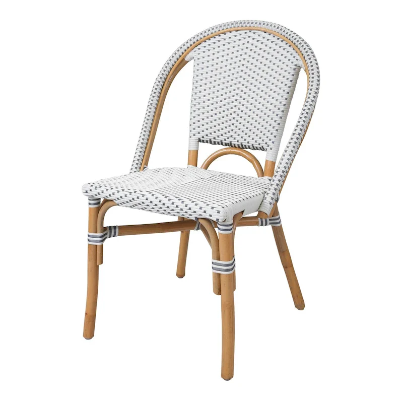 Rattan Bistro Chair | Indoor & Outdoor | French Cafe Style Accent Chair