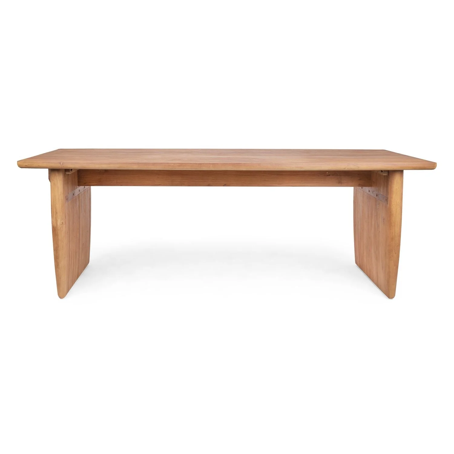 Industrial Reclaimed Teak Dining Table with Striking Structural Legs for Dining Rooms