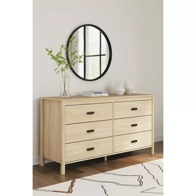 Six Drawer Dresser, Tan
