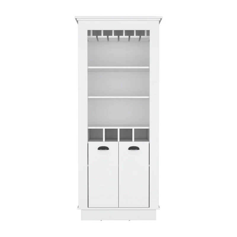 Bar Cabinet, Four built-in wine racks,Living Room, Black