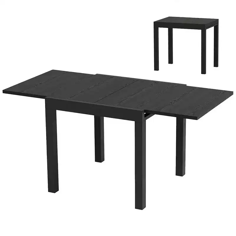 Extentable Outdoor Dining Table for 4-6 Persons, 31.5-63 inch Patio Table, Aluminum Frame