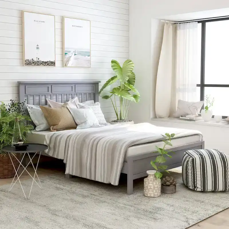 Furniture of America Amanda Traditional Slatted Full Size Platform Bed