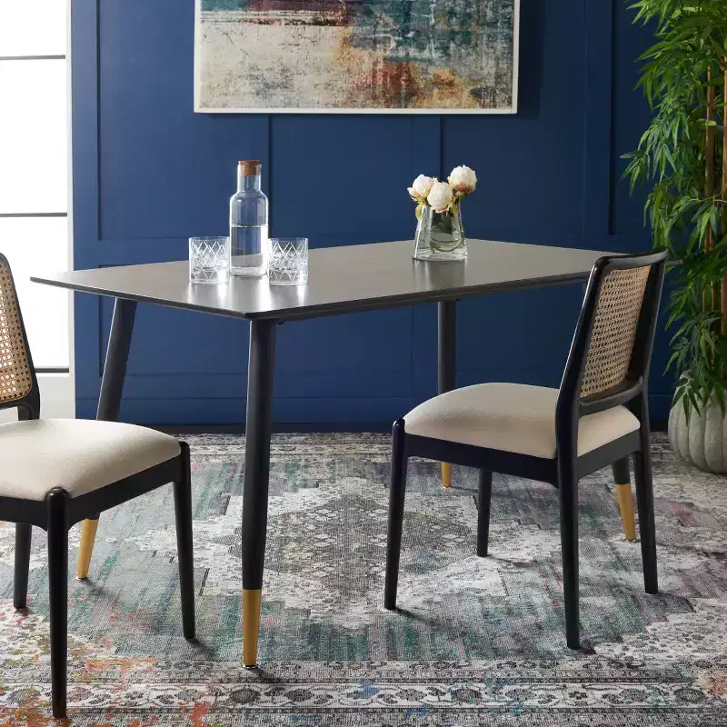 Acre Dining Table - DTB5800A - Black/Gold - Safavieh