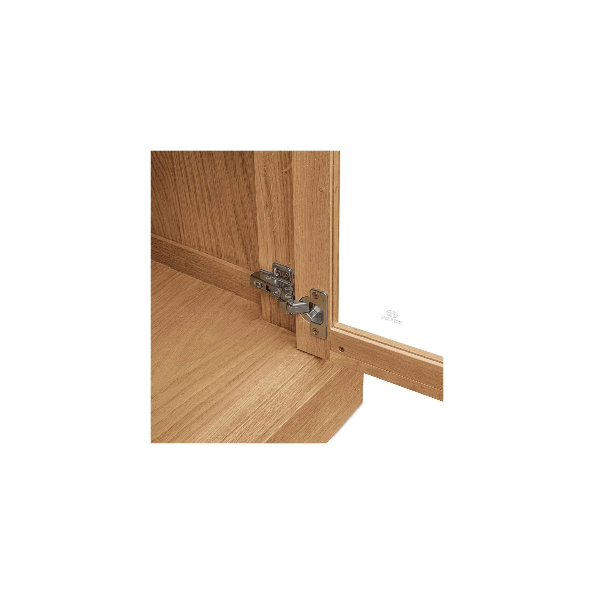 Natural Solid Wood Tall Cabinet with Clean Silhouette for Living Room or Hallway