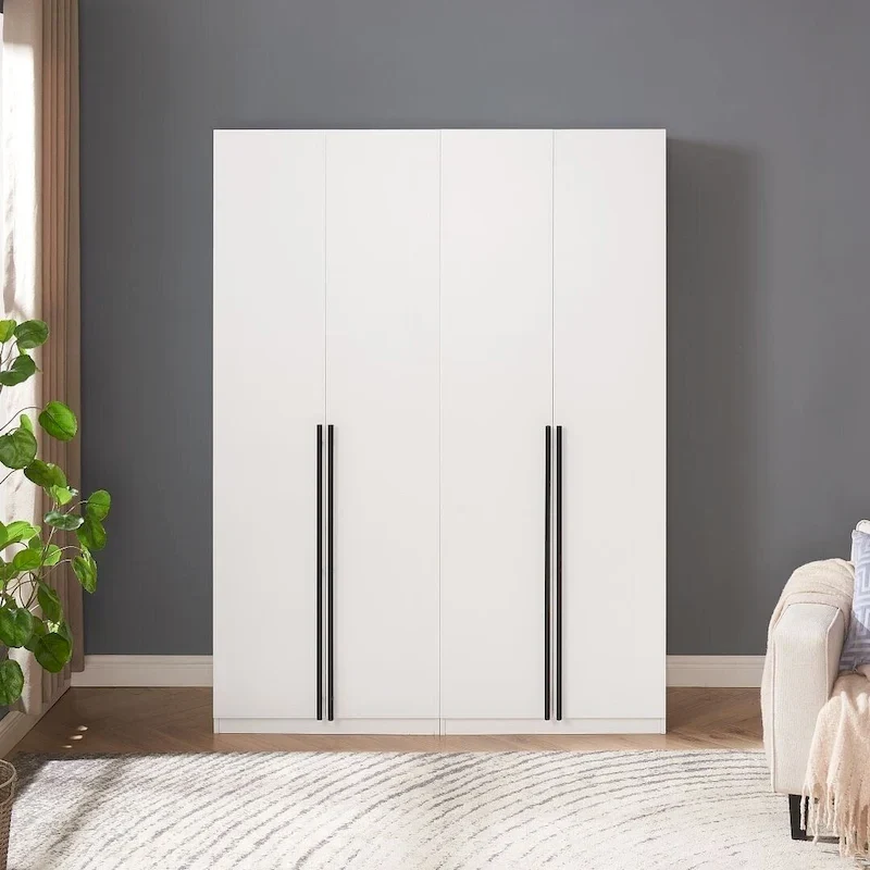 Manhattan Comfort Lee Modern 1.0 Freestanding Wardrobe Closet Armoire Set of 2