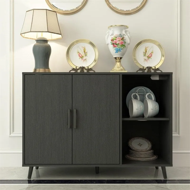Kitchen Sideboard with 2 Door 2 Shelves - 15D x 41.7W x 32.6H