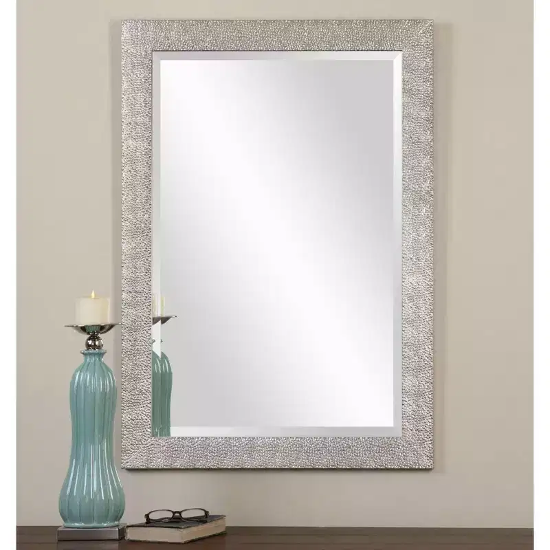 Antiqued Silver Wall Mirror, 29