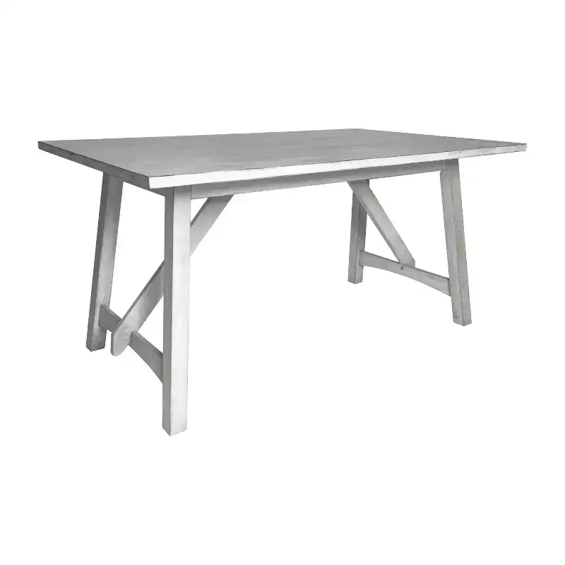 Farmhouse Wooden Trestle Base Dining Table
