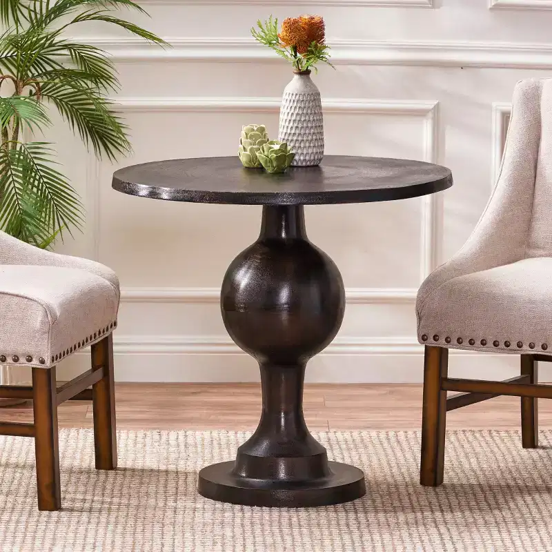 Devries Modern Handmade Aluminum Circular Dining Table