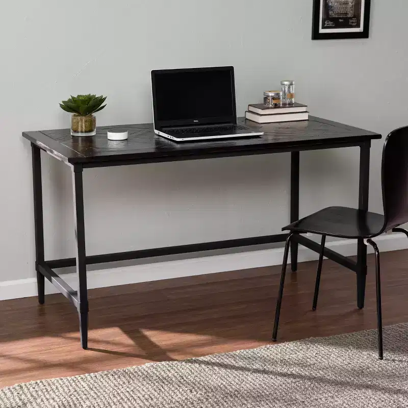 Reclaimed Wood Desk - Black